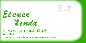 elemer minda business card